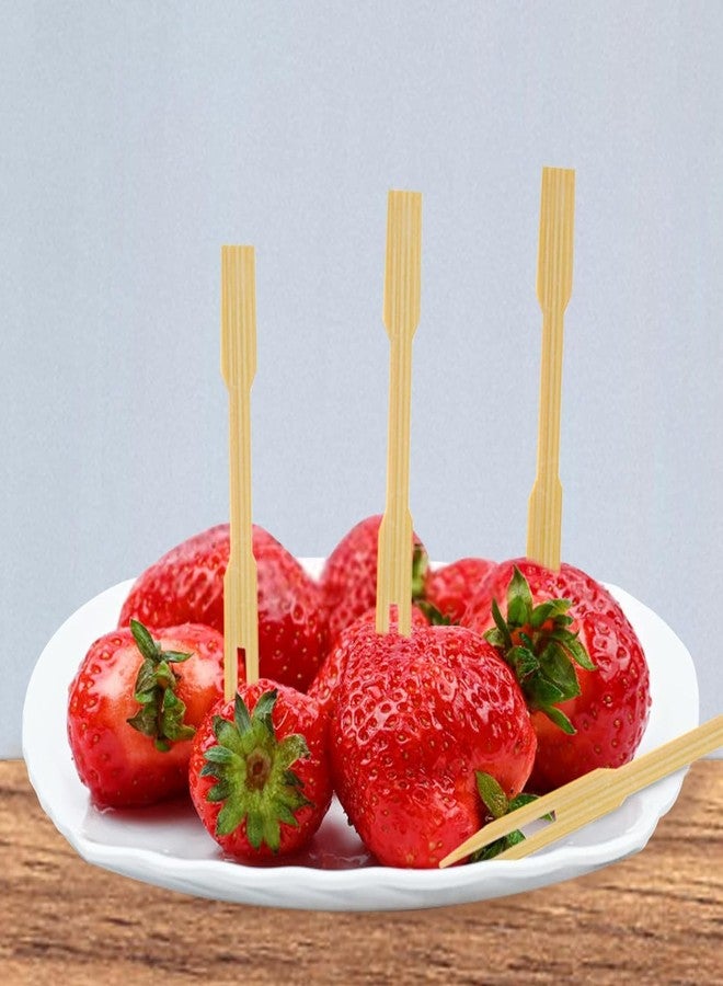 BLUETOP [2 Packs of 110 PCS] 3.5 inch Appetizer Picks, Prong Mini Fork for Appetizers, Cocktail Forks Appetizer Forks, Bamboo toothpicks for Appetizer, Wooden Food Picks for Fruit, Charcuterie Accessories. - Image 4
